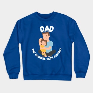 Tech-Savvy Dad: Guiding the Future Generation - Dark Colors - Girls Crewneck Sweatshirt